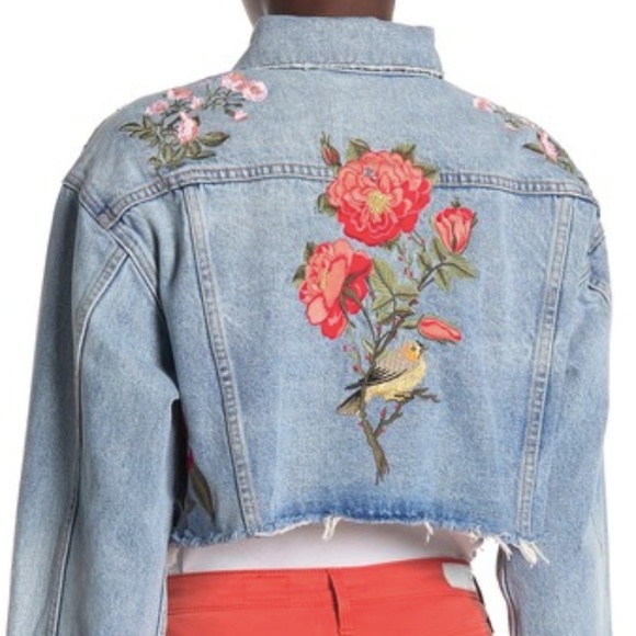 GRLFRND | eve crop boyfriend embroidered jacket - Picture 2 of 8